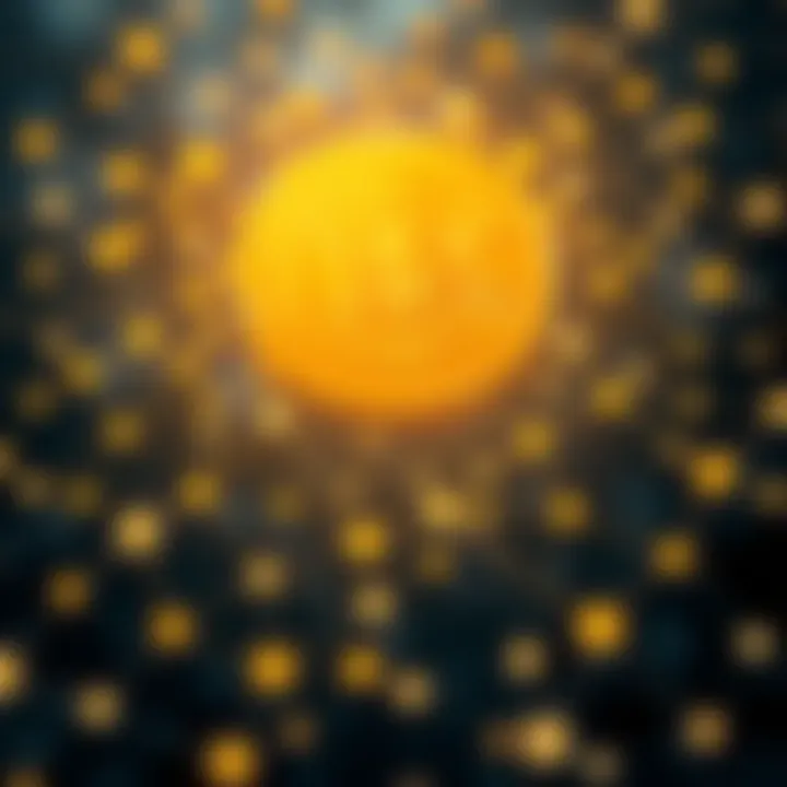 Visionary Outlook on Blockchain and Digital Assets Abstract representation of blockchain network illustrating decentralization and future digital assets