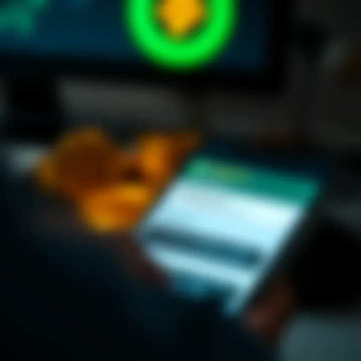 Mobile phone displaying Binance WhatsApp group chat with cryptocurrency discussions