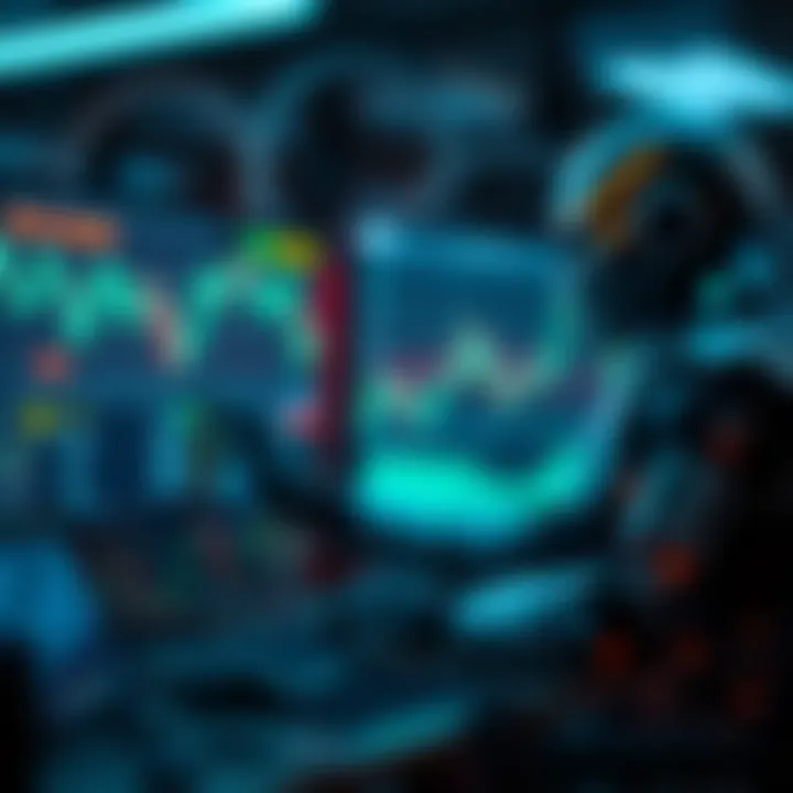 Visual representation of trading strategies and risk management used by binary bots