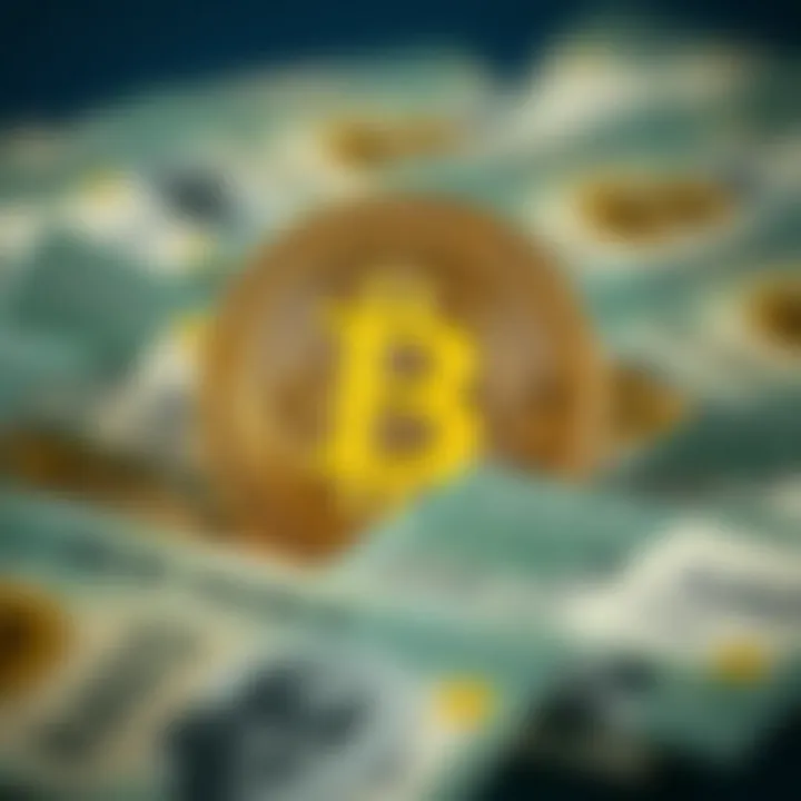 Digital representation of Bitcoin with Nigerian Naira currency symbols