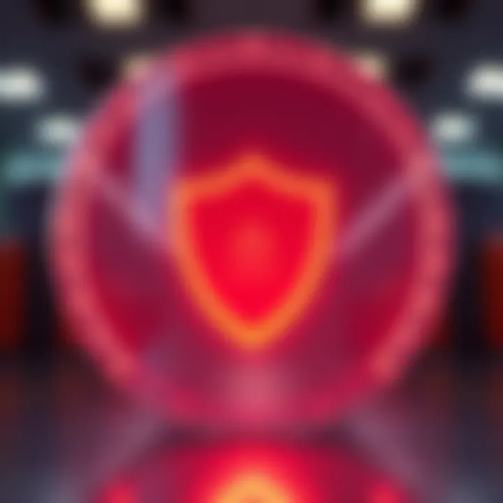 Conceptual graphic of a shield symbolizing broker regulation and secure investment environment