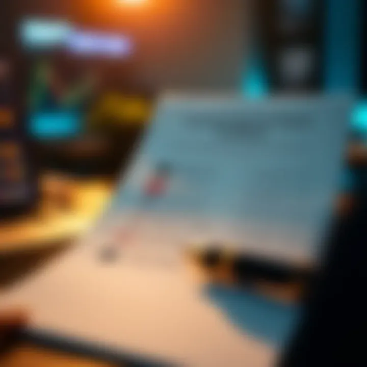 Illustration of a checklist highlighting key broker selection criteria like regulations, costs, and customer support