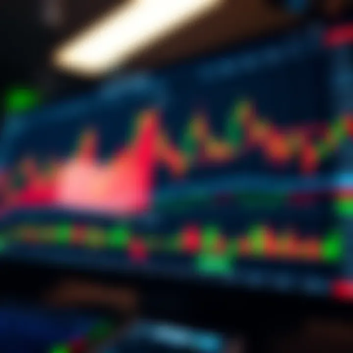 Digital interface showing financial charts and copy trading connections