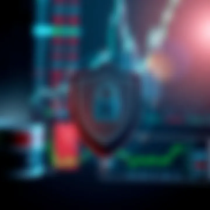 Secure digital shield symbolizing protection for online trading transactions