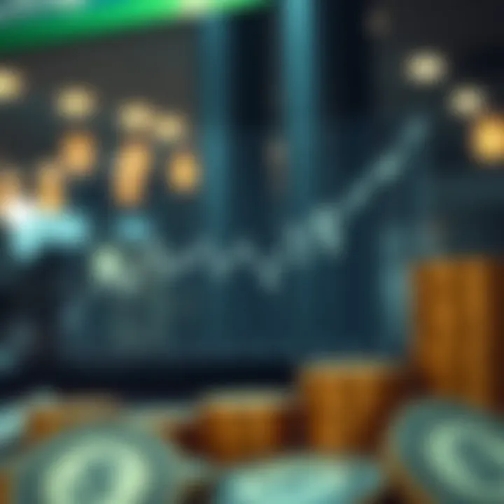 Graph showing fluctuations in the naira to dollar exchange rate influenced by market trends