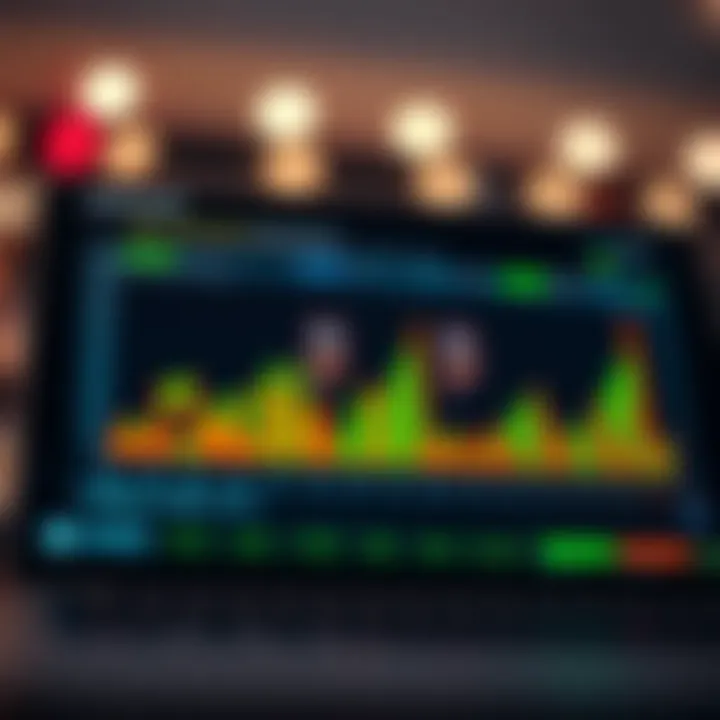 Graph showing trading performance trends on Eightcap platform