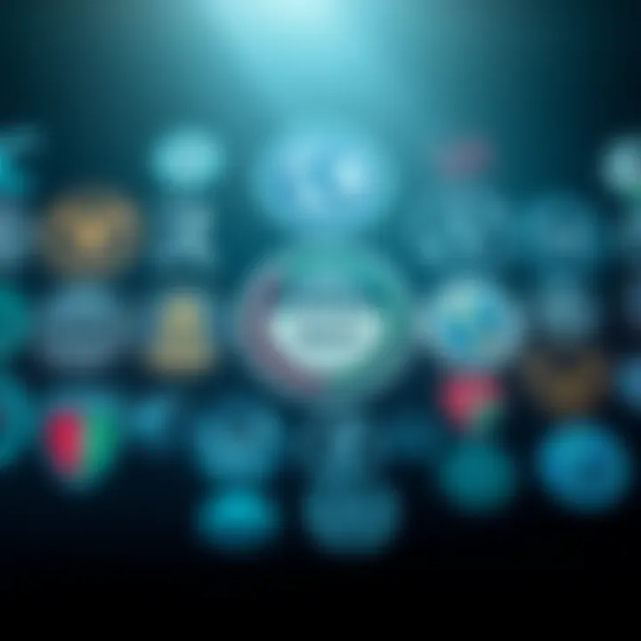 Collage of regulatory logos and financial symbols representing secure forex trading