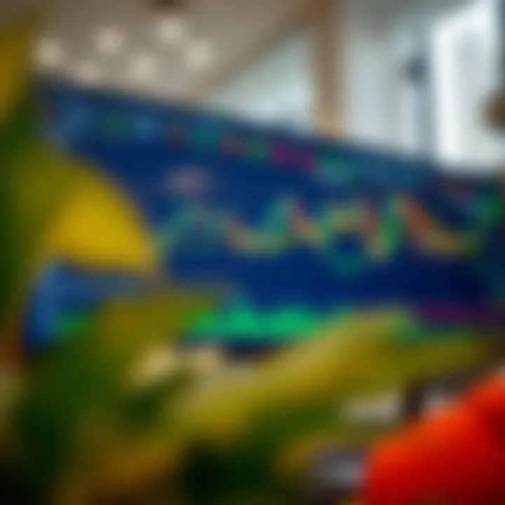 Dashboard of a forex trading platform showing currency pairs and market charts