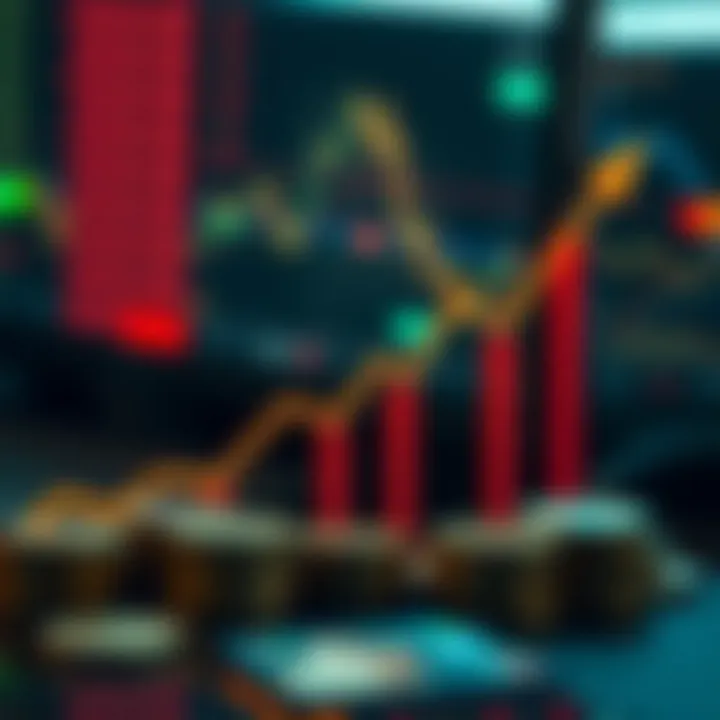 Graph showing upward trend in forex trading in Nigeria with currency symbols