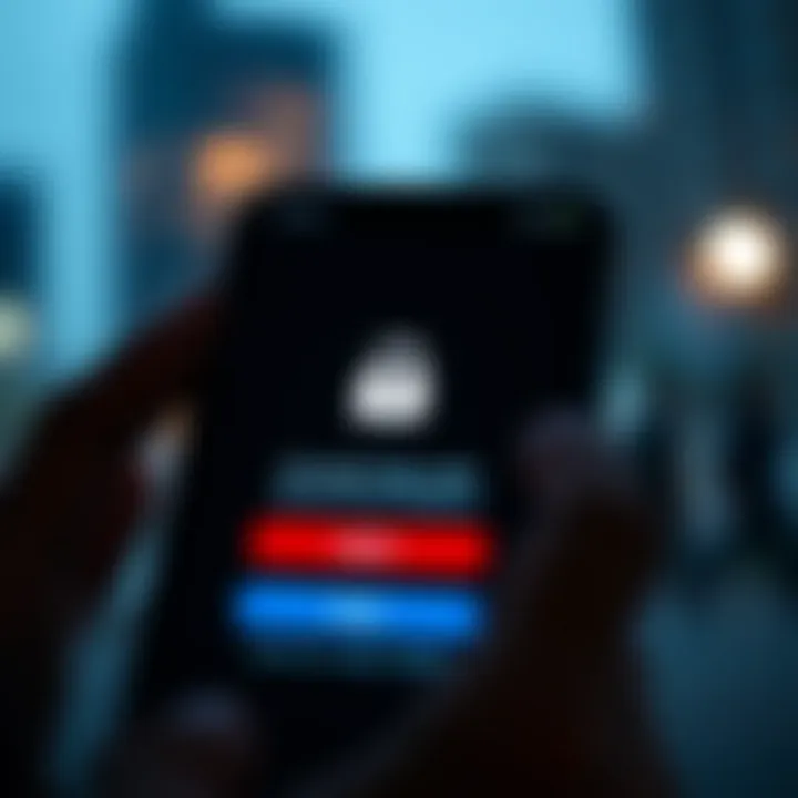Secure login interface of a forex trading application emphasizing data protection and user security