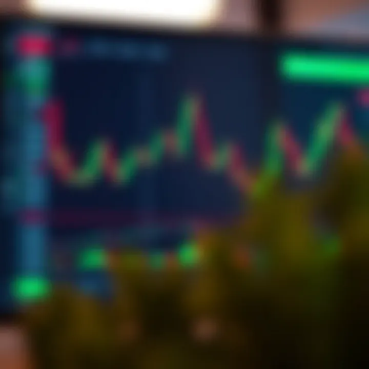 TradingView chart displaying candlestick patterns and technical indicators for binary options analysis