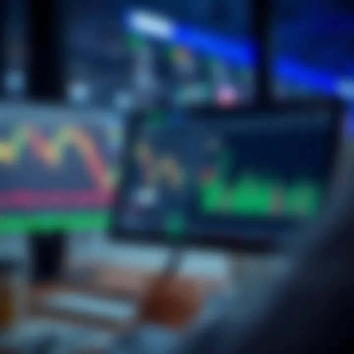 Illustration of trading platform interface highlighting indices selection and trading options