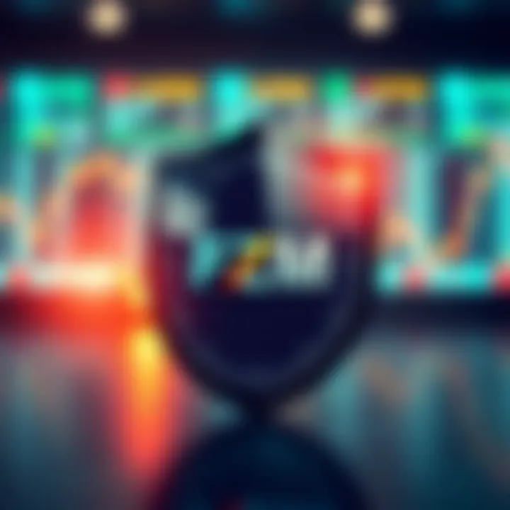 A digital shield representing secure online forex trading in Nigeria with FXTM