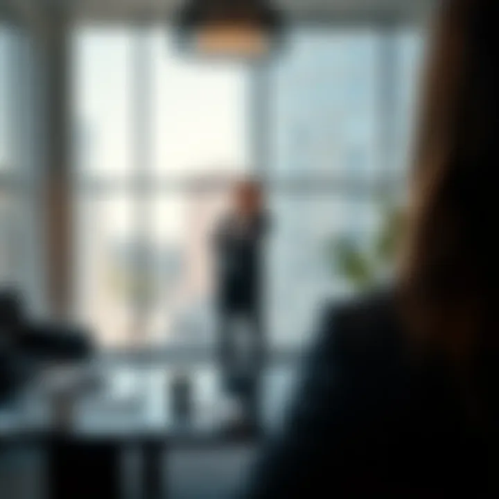 Modern office setting symbolizing corporate leadership and philanthropy
