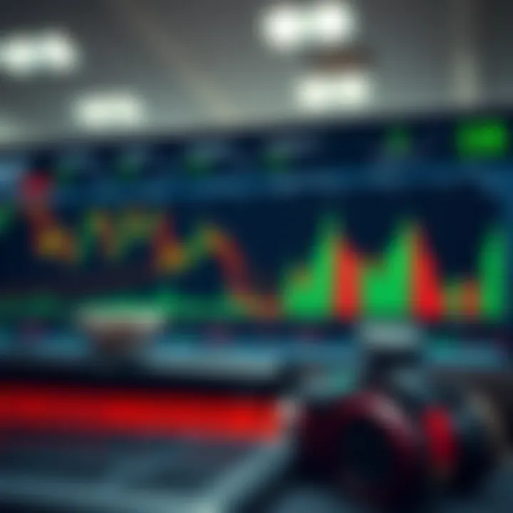 Financial charts showing market liquidity and profit growth in foreign exchange trading