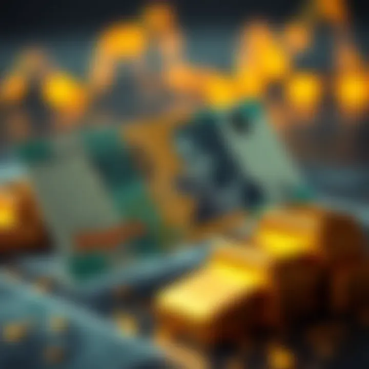 Illustration of Nigerian naira currency with gold bars highlighting local market challenges