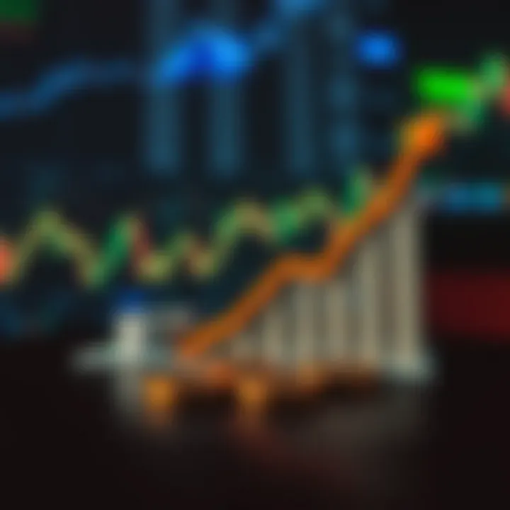Graph showing upward trend in forex trading with Nigerian currency symbols