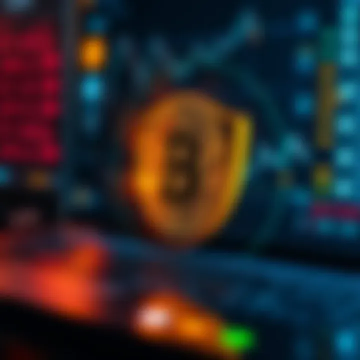 Digital shield symbolizing online security and protection in cryptocurrency trading