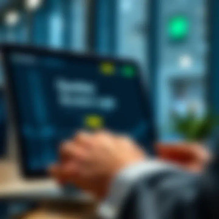 User entering credentials on the Quotex broker login screen on a digital device