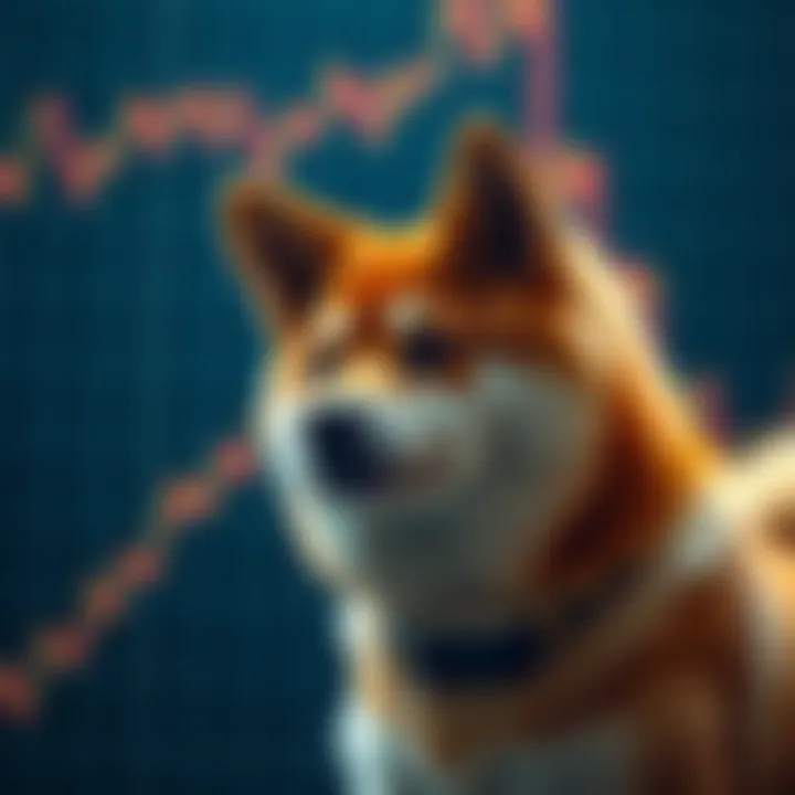 Graph showing upward and downward trends of Shiba Inu cryptocurrency price over time