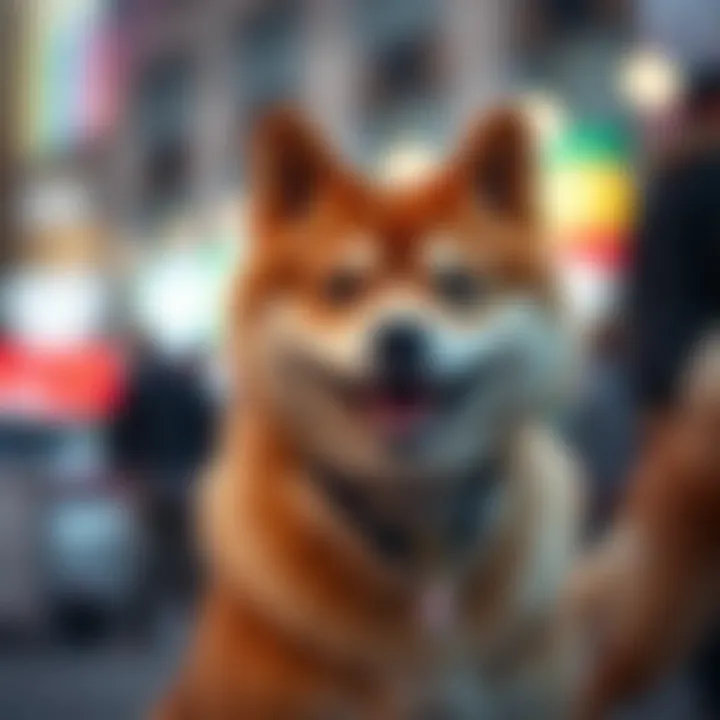 Illustration of factors influencing Shiba Inu value including market trends and investor sentiment
