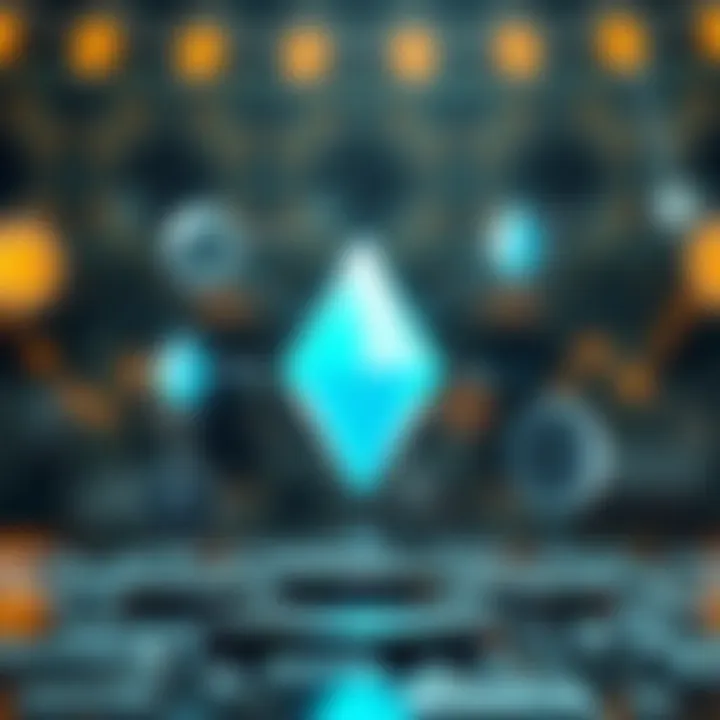 Diagram illustrating Stellar Lumens blockchain technology and its role in secure cryptocurrency transactions