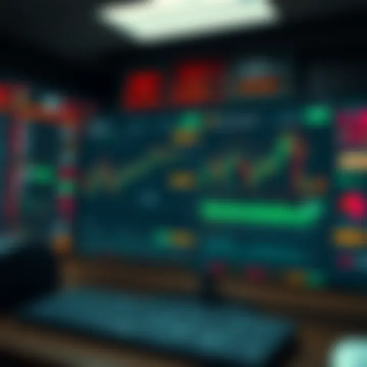 Dashboard with multiple financial indicators and tools used for surge trading decisions