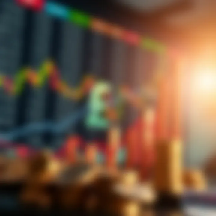 Illustration of currency exchange symbols with upward trend lines representing forex trading growth in Nigeria