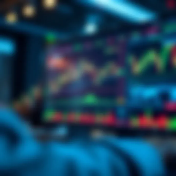 Navigating Digital Platforms in Proprietary Trading Illustration of a digital trading platform interface showcasing key metrics and trading data