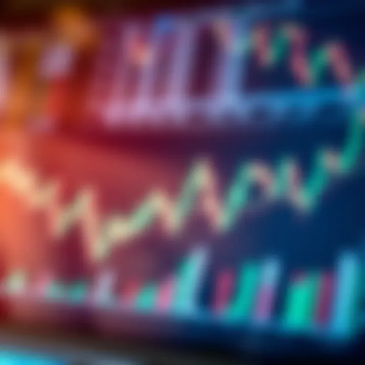 Abstract representation of financial market trends and trading charts symbolizing proprietary trading opportunities