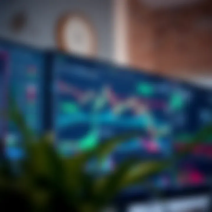 TradingView platform displaying advanced financial charts and indicators on a computer screen