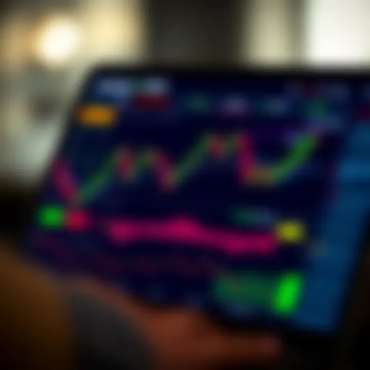 User interface of TradingView Deriv application showing detailed market charts and trading options
