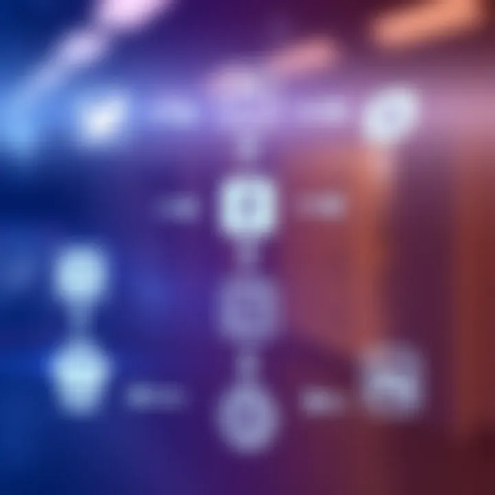 Concept of App Exchange and Trade in Nigeria Illustration of digital app icons connected with arrows symbolizing exchange and trade