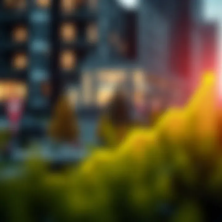 Conceptual graphic representing investment growth and risk factors in real estate crowdfunding