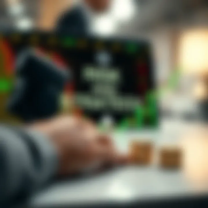 Conceptual graphic illustrating risk and strategy elements in financial trading