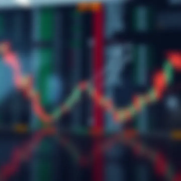 Diagram illustrating the concept of binary options trading with upward and downward arrows representing possible market outcomes