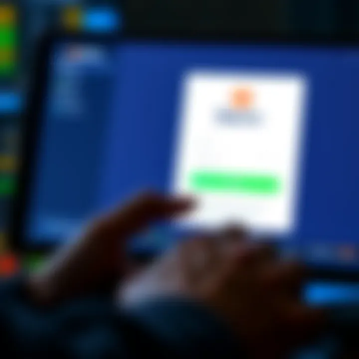 User accessing the Deriv login interface on a digital device with secure connection indicators