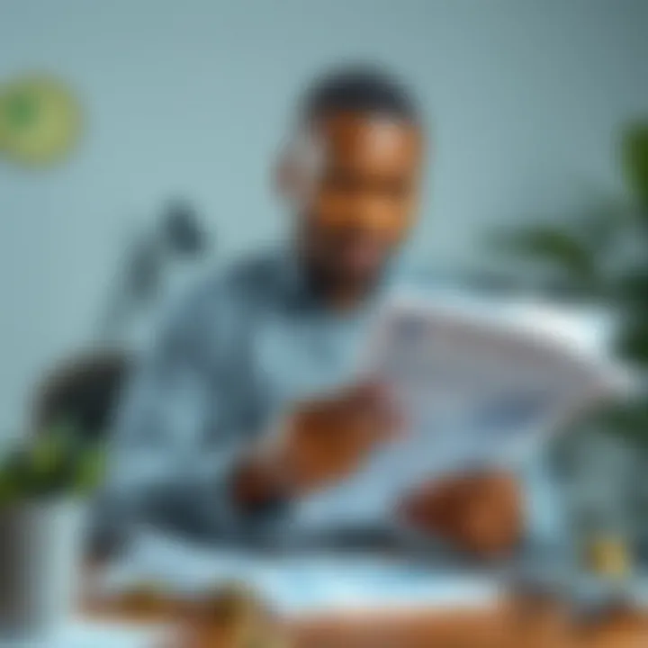 A conceptual illustration showing a Nigerian entrepreneur reviewing financial documents with visual elements representing startup funding
