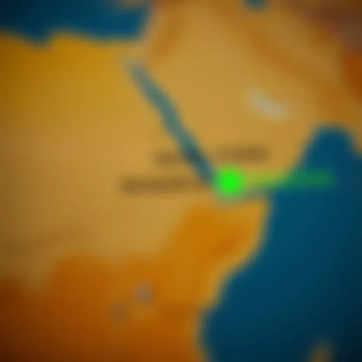 Map highlighting time zones between New York and Nigeria to illustrate the time difference