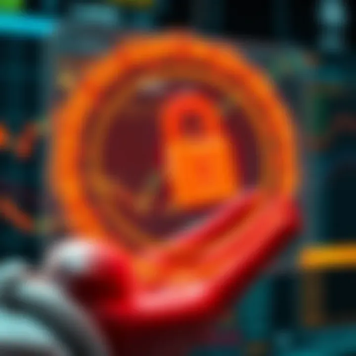 Secure digital interface illustrating the protection of personal information during trading