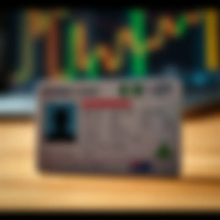 Close-up of an identity card used for verification in trading