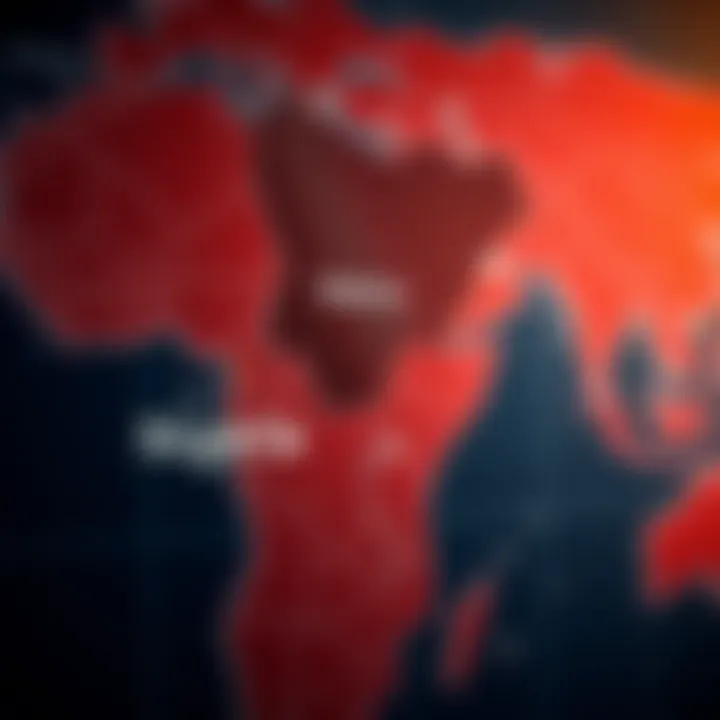 Time Overlap Between Tokyo Forex Session and Nigerian Time Zone World map highlighting Tokyo and Nigeria to show forex trading session overlap
