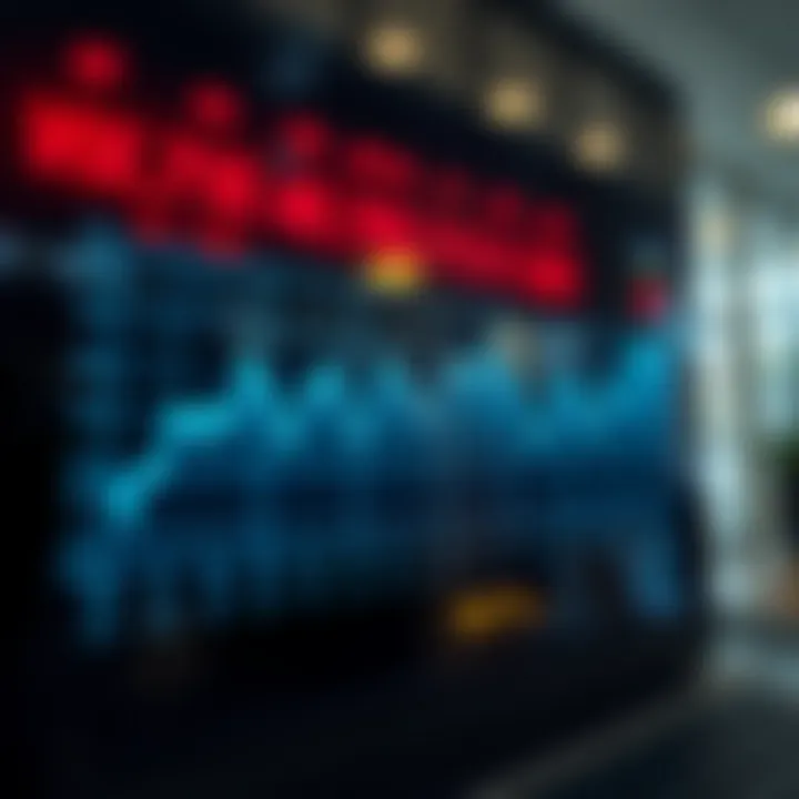 Graph showing fluctuations of market volatility index over time