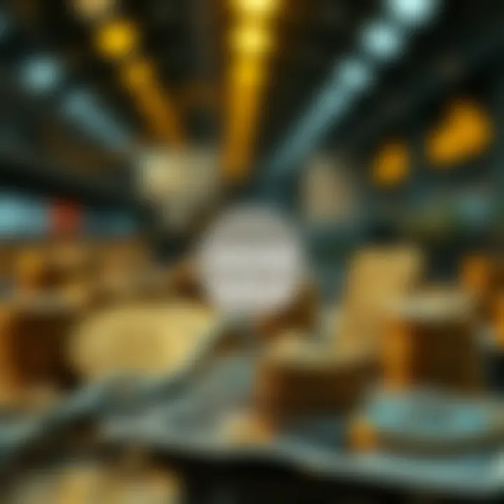 Illustration of factors influencing gold price including currency strength, inflation, and geopolitical events