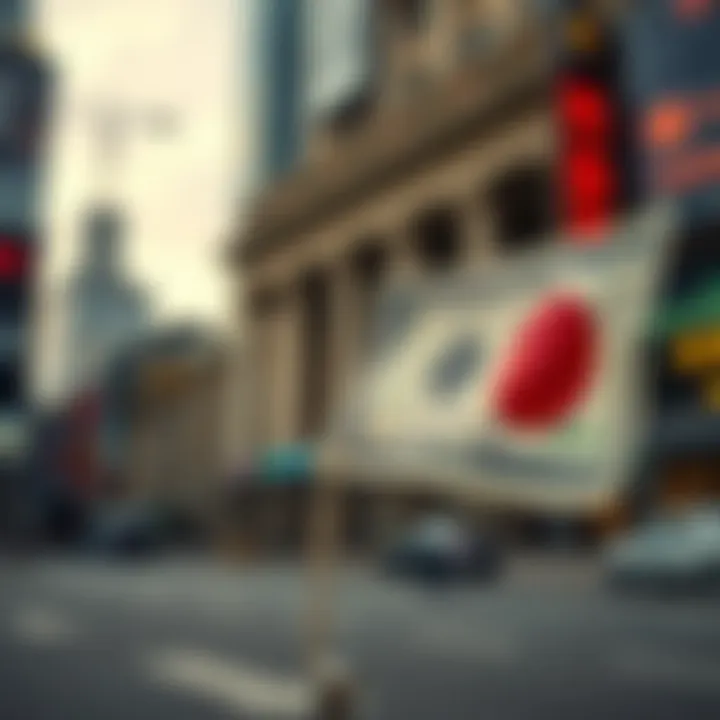 Illustration of central bank policies and market trends influencing the dollar-yen currency pair