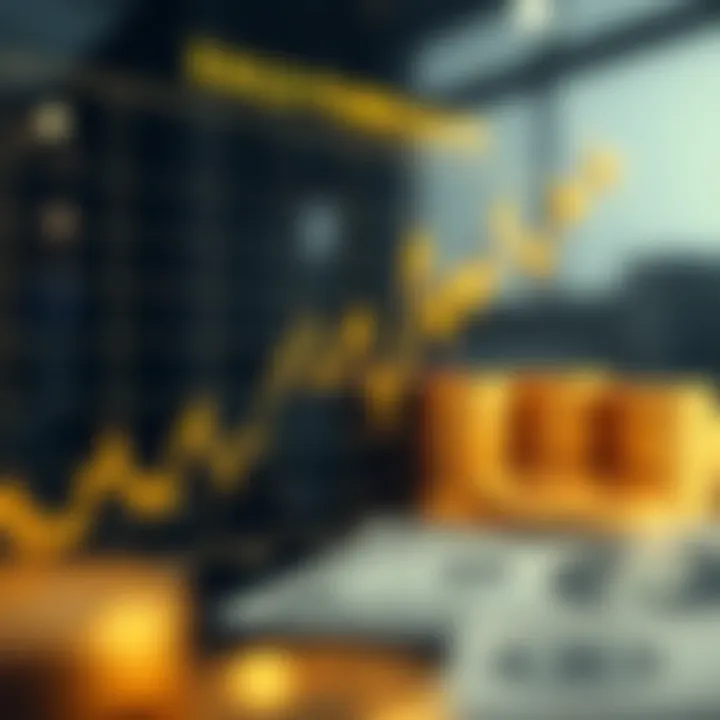 Graph showing the relationship between gold prices and US dollar fluctuations