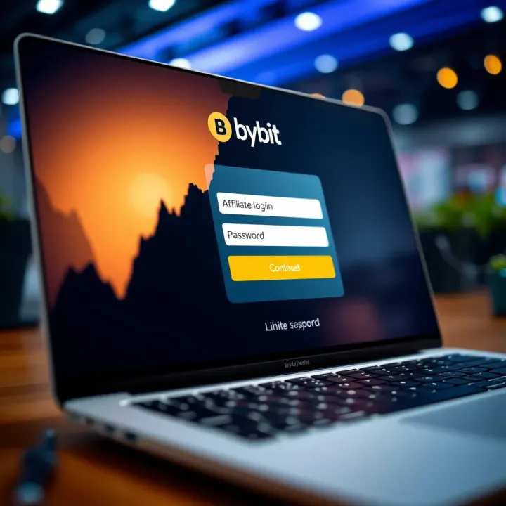 Bybit Affiliate Login Portal Interface Screenshot of Bybit affiliate login portal showing username and password fields