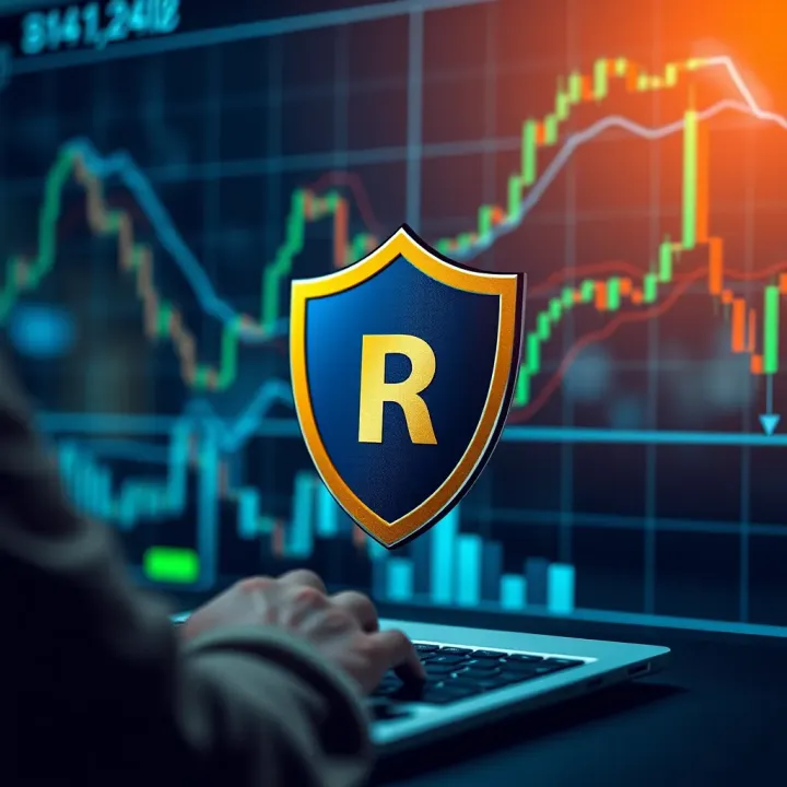 Ensuring Secure Forex Trading with Regulatory Compliance Safe and secure online transaction with shield symbol representing regulatory compliance