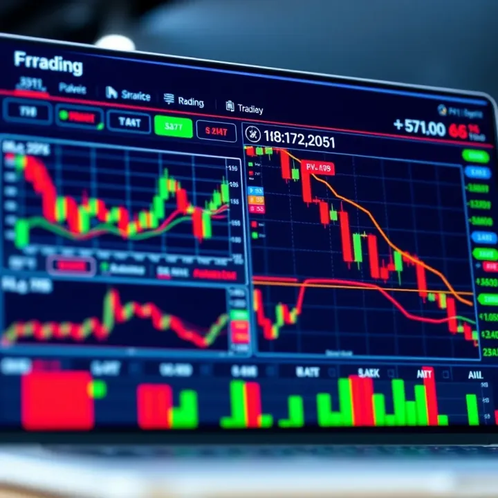 Dashboard showing forex trading signals with charts and indicators
