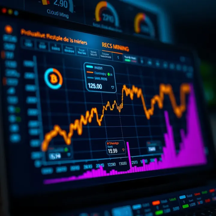 Analyzing Profitability and Risks in ECOS Cloud Mining Graph showing cryptocurrency profitability and risk analysis